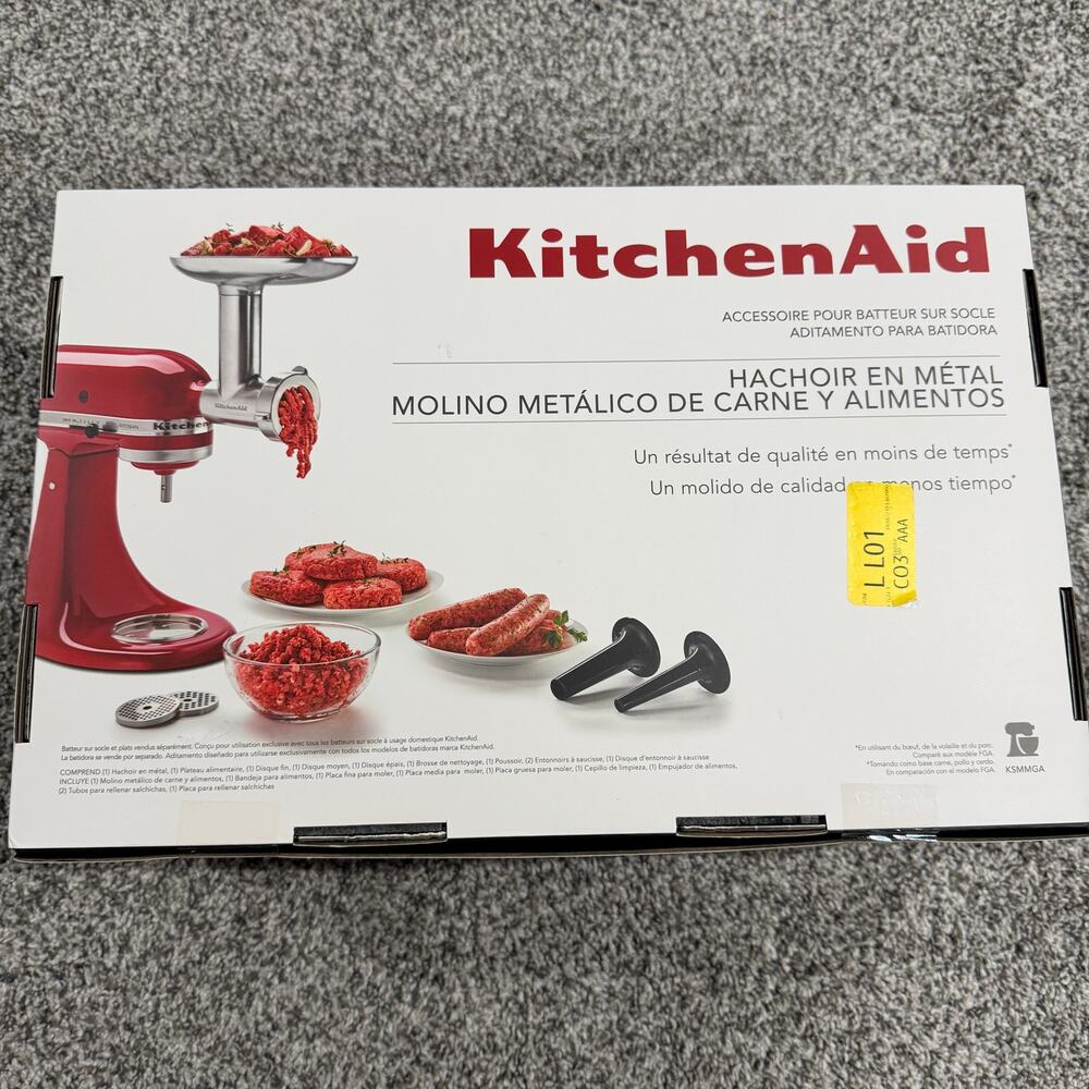 New in SEALED box, KitchenAid Metal Food Grinder Stand Mixer Attachment - Picture 2 of 5